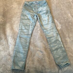 SAM EDELMAN The Kitten Mis Rise Skinny Ankle, light green ish,